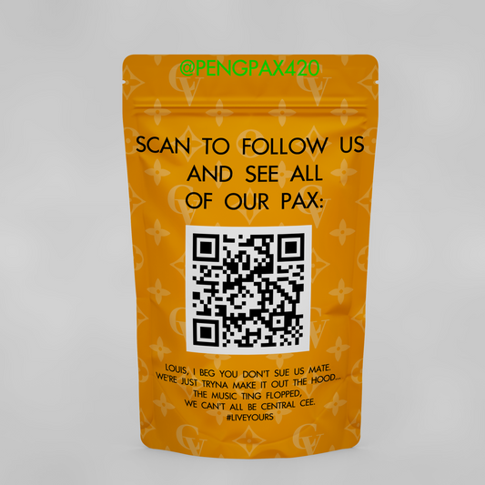 'Cali Vuitton' Mylar bag